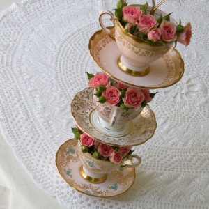 floral teacups